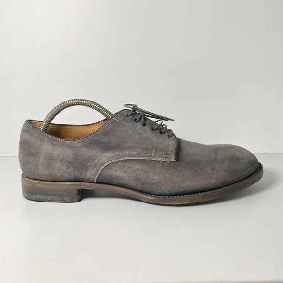 Paul Smith Gray Oxford Dress Shoes Mens 9 Gray Suede Leather Italy Derby Lace Up Paul Smith Gray Dress Shoes for Men for sale | eBay main image 3